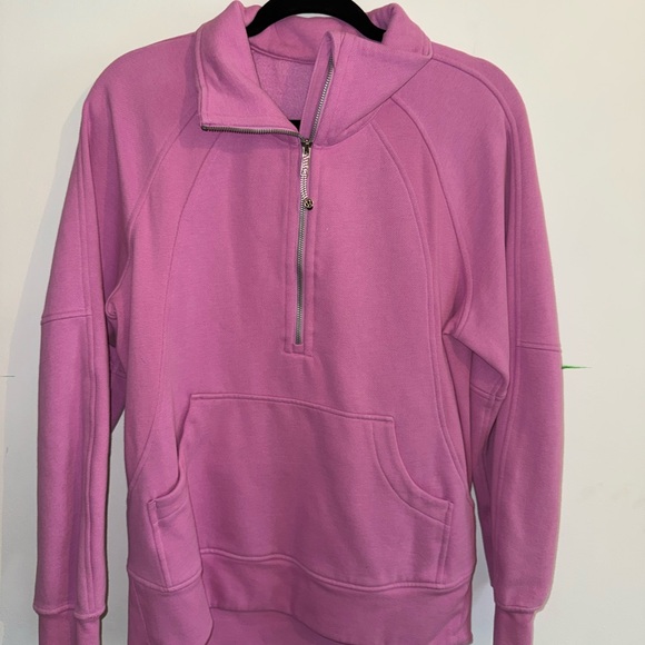 Lululemon Pink Half-Zip Scuba Oversized Long - Picture 1 of 2